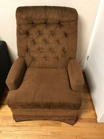 Corduroy Swivel Rocking Chair 1