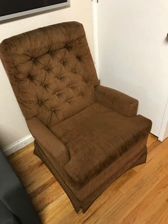 Corduroy Swivel Rocking Chair 2