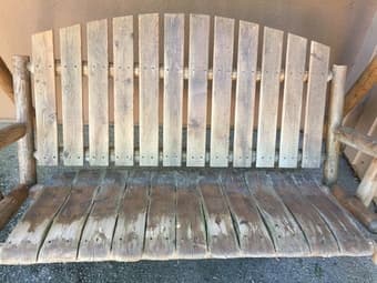 Wooden Porch Swing + Stand 2