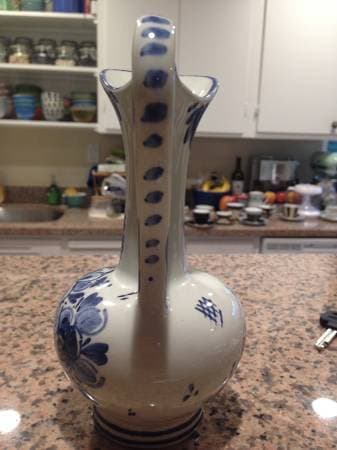 Beautiful Dutch Blue White Handpainted Small Pitcher / Vase 2