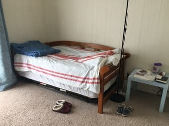 Day bed frame dark wood 1