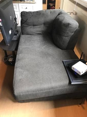 Green (moss) chaise for sale 1