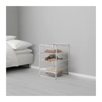 IKEA ANTONIUS Frame and wire baskets, white 1