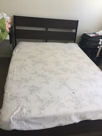 full-size bed frame and mattress for sale 1