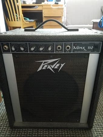 Squier Jag Bass, Marshall Guitar Amplifier, Peavey Bass Amplifier 3
