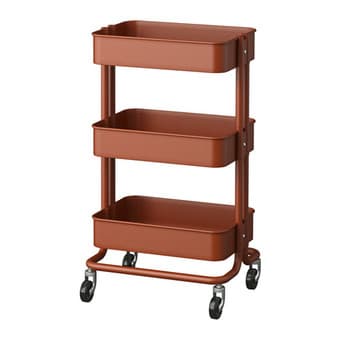 Ikea Raskog Red-brown utility cart 1