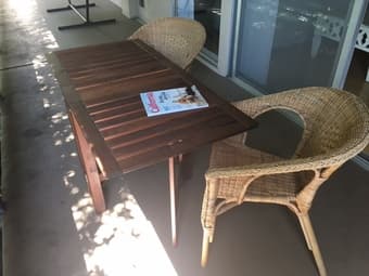 Outdoor table and two armchairs 2