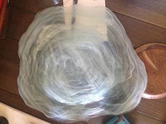 Handmade Blue Glass Large Serving Tray - beautiful! 3