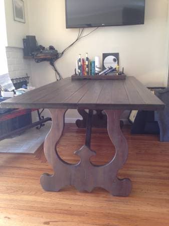 Rustic Wood Dining Table - Rectangular - Great Design / Farm Table 3