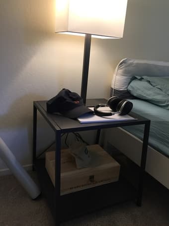 Black metal nightstands 1