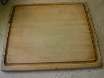 Wood cutting board, Ikea storage container, etc 1