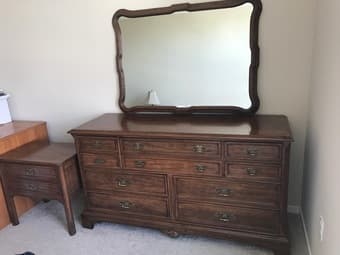 Solid Wood Dresser, Mirror, and Night Stand 1