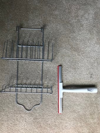 Shower caddy plus squeegee 1