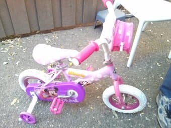 12" and 10" bike for sale with training wheels 1