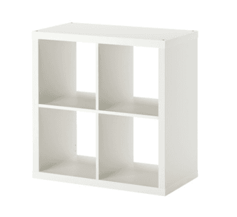 white cube shelf unit (4) with ONE FREE insert white box 1