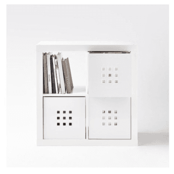 white cube shelf unit (4) with ONE FREE insert white box 3