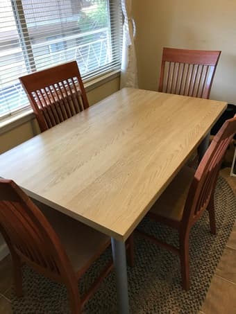 Matching Foldable Bookshelves, Dining Table, End Tables - Will Deliver 3