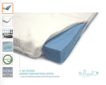 FULL SIZE bed + mattress topper + bed frame 1