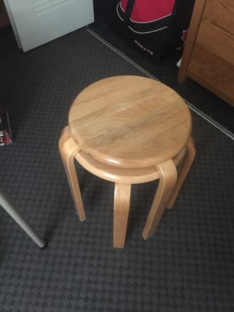 Linon Bendwood Natural Stacking Stools 1