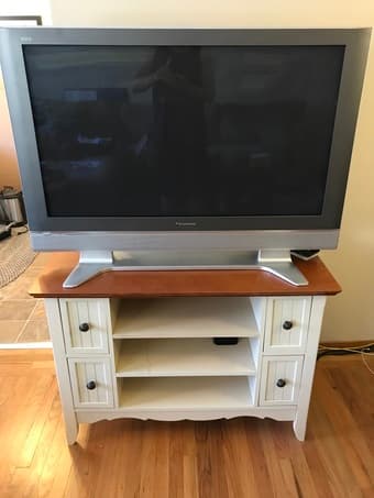 Authentic non-IKEA Wood TV Stand 2
