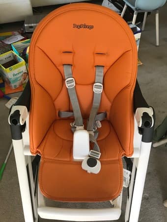 Peg Perego Siesta Baby Highchair in Orange Excellent Condition 2