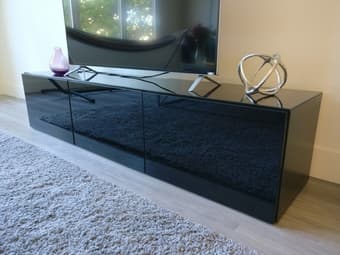 IKEA TV UNIT black, high gloss Besta System 1