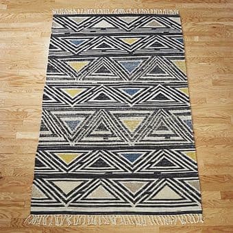CB2 intersect dhurrie rug 5' x 8' 1