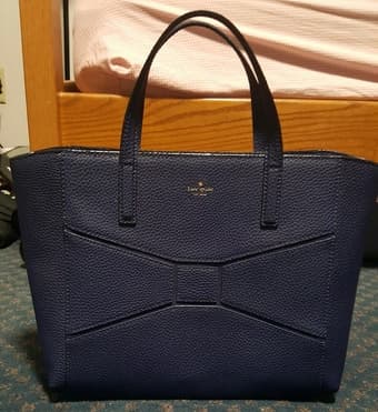 Kade Spade Navy Leather Tote, brand new! 2