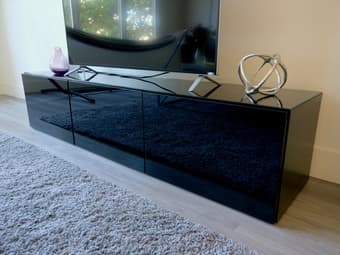 IKEA TV UNIT black, high gloss Besta System 1