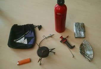 MSR Simmerlite Stove + Fuel Bottle -- camping and backpacking $70 OBO 1