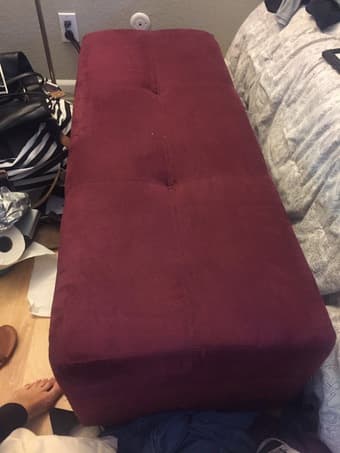 Microfiber Storage Ottoman 1