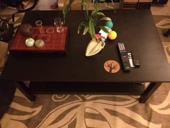 IKEA black coffee table 2
