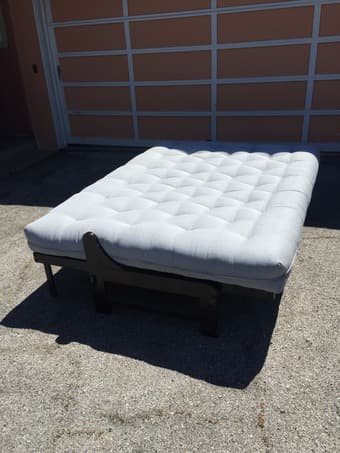 Full-sized platform bed with mattress 1