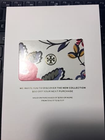 Tory Burch Giftcard, $50 off $250 or more purchases 1