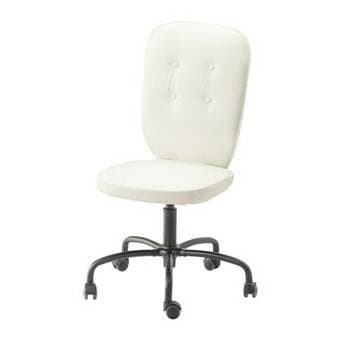 IKEA LILLHOJDEN Swivel Desk Chair - White - Retail $80 1