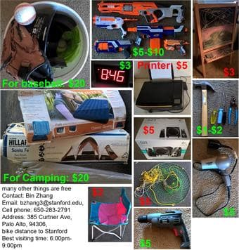Moving out sale (baseball related, camping, electrical, tool) 1