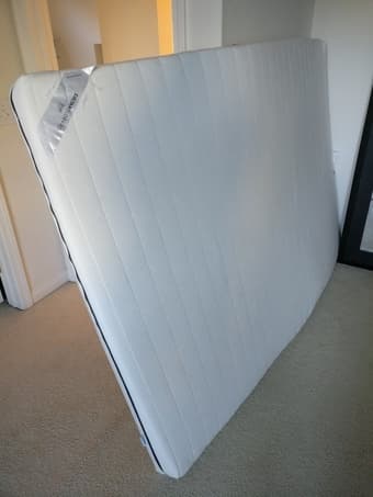 Leirvik bed frame, mattress 2