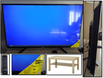 Haier 40" 1080p 60Hz LED HDTV plus IKEA coffee table - 1