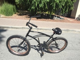 3G Long beach California Cruiser bike (mette black and copper rim) 2