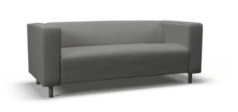 Ikea loveseats sofa + free grey cover (cupertino) 1