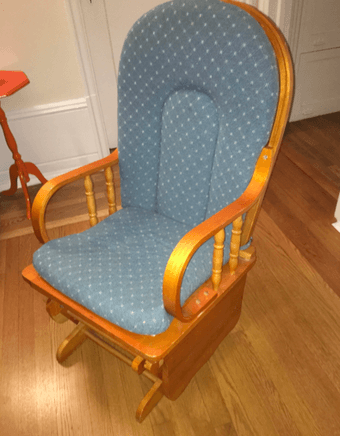 bedside table + rocking chair + candle holder + carpet 1