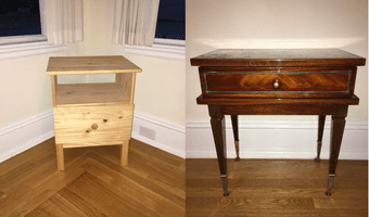 bedside table + rocking chair + candle holder + carpet 2