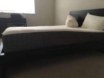Bed, mattress and pillows 1
