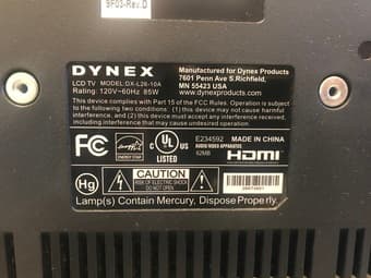 Dynex 26" LCD TV - 720P HD Ready 2