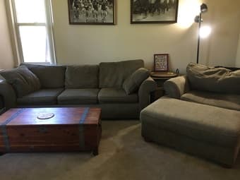 Sleeper Sofa, Chair and Ottoman 1