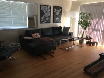 Modern black leather sectional sofa 1