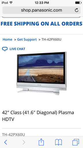 PLASMA HD PANASONIC TV 1