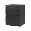 MALM BED-BLACK, Memory foam Mattress: Queen, bed frame and nightstands 2