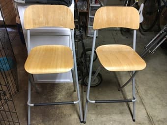 Ikea large shelf unit, bar chairs, stool, storage 3