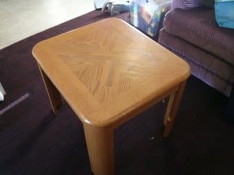 Wood Side corner table 1